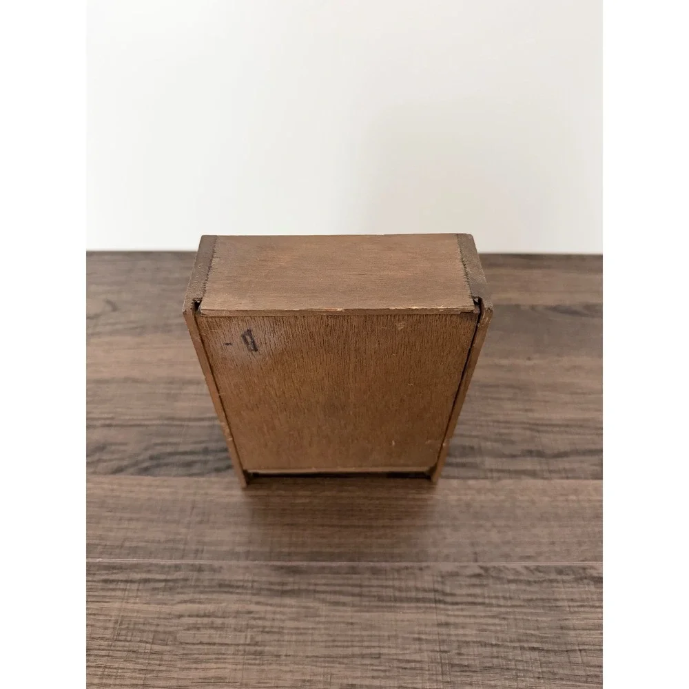 Vtg Wooden Miniature Farmhouse Rustic Shadow Box Cubby Shelf Curio Cabinet